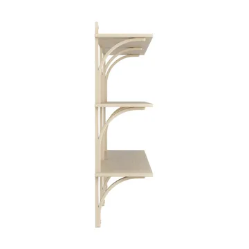 Levi shelf 3 shelves - Natural lacquered ash-aluminium, 180 cm - Swedese