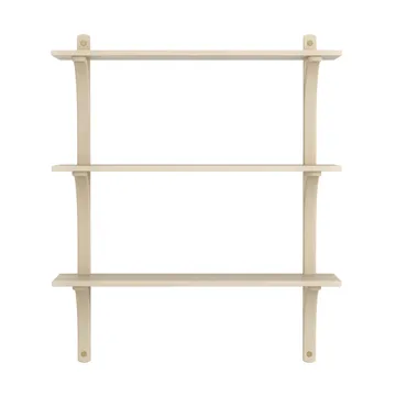 Levi shelf 3 shelves - Natural lacquered ash-brass, 90 cm - Swedese