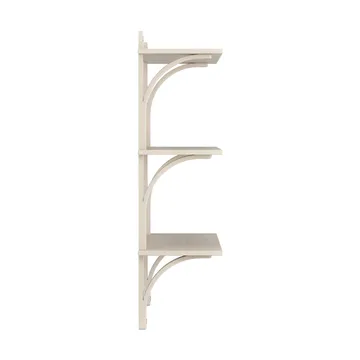 Levi shelf 3 shelves - White-pigmented ash-aluminium, 90 cm - Swedese