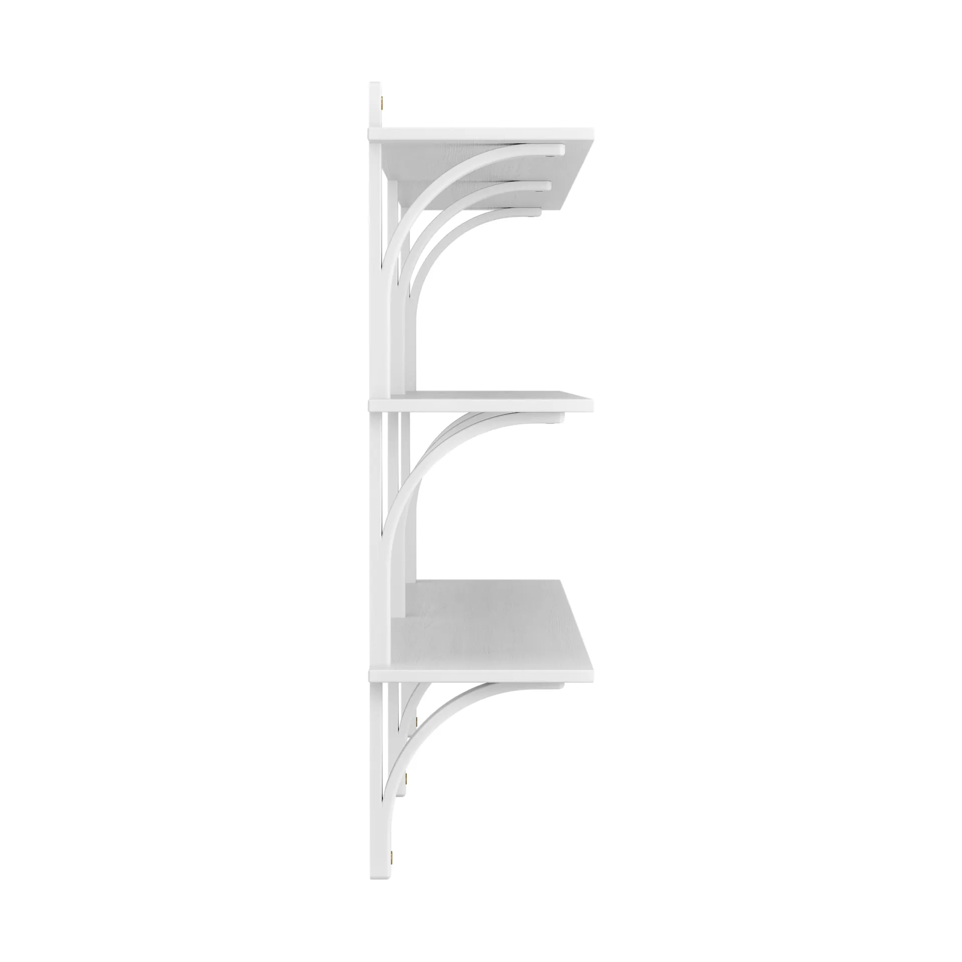 Levi shelf 3 shelves, White stained ash-brass, 180 cm Swedese