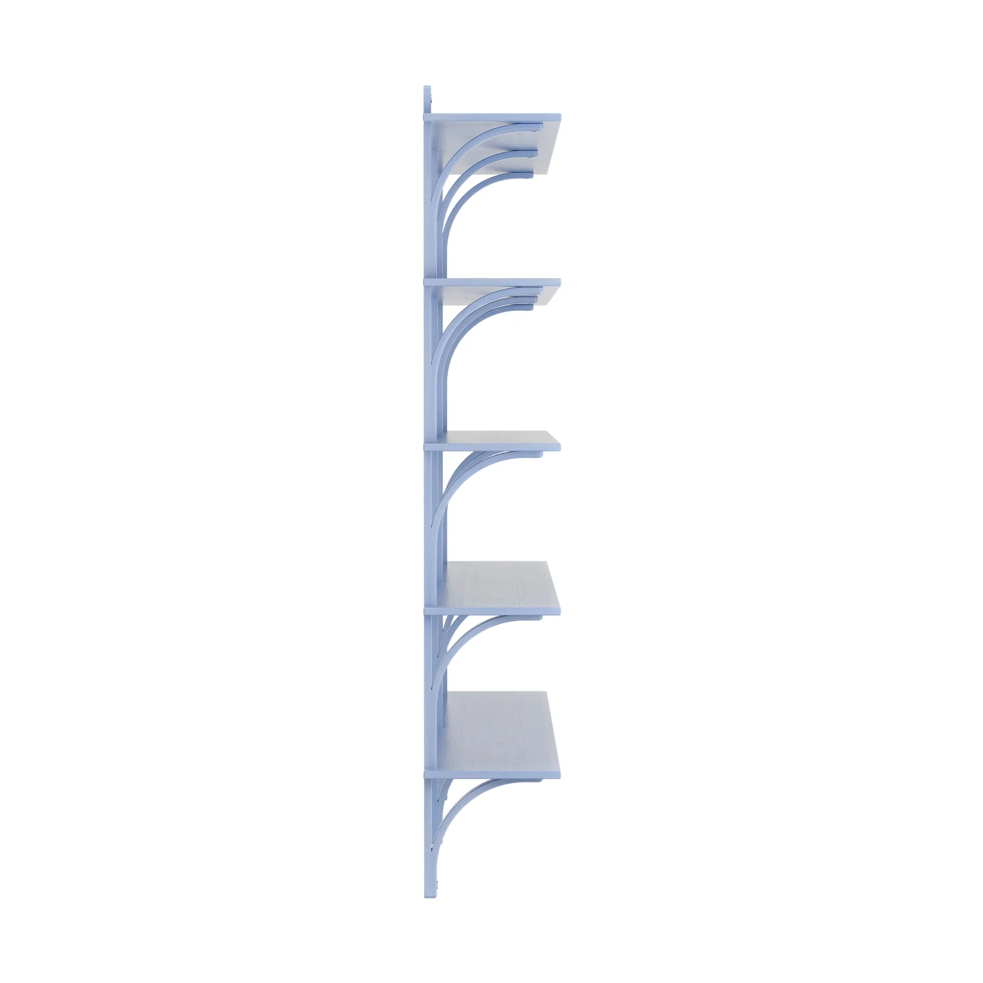 Levi shelf 5 shelves, ILKE Blue-aluminium, 180 cm Swedese