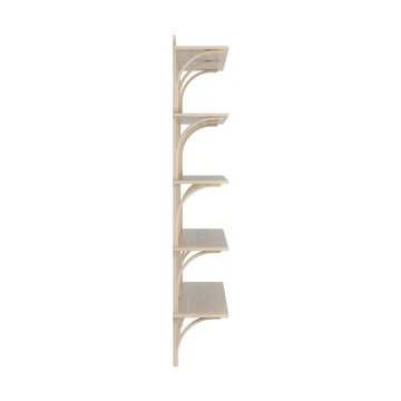 Levi shelf 5 shelves - White pigmented oak-aluminium, 180 cm - Swedese