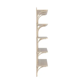 Levi shelf 5 shelves - White-pigmented oak-brass, 180 cm - Swedese
