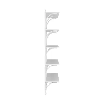 Levi shelf 5 shelves - White stained ash-brass, 180 cm - Swedese