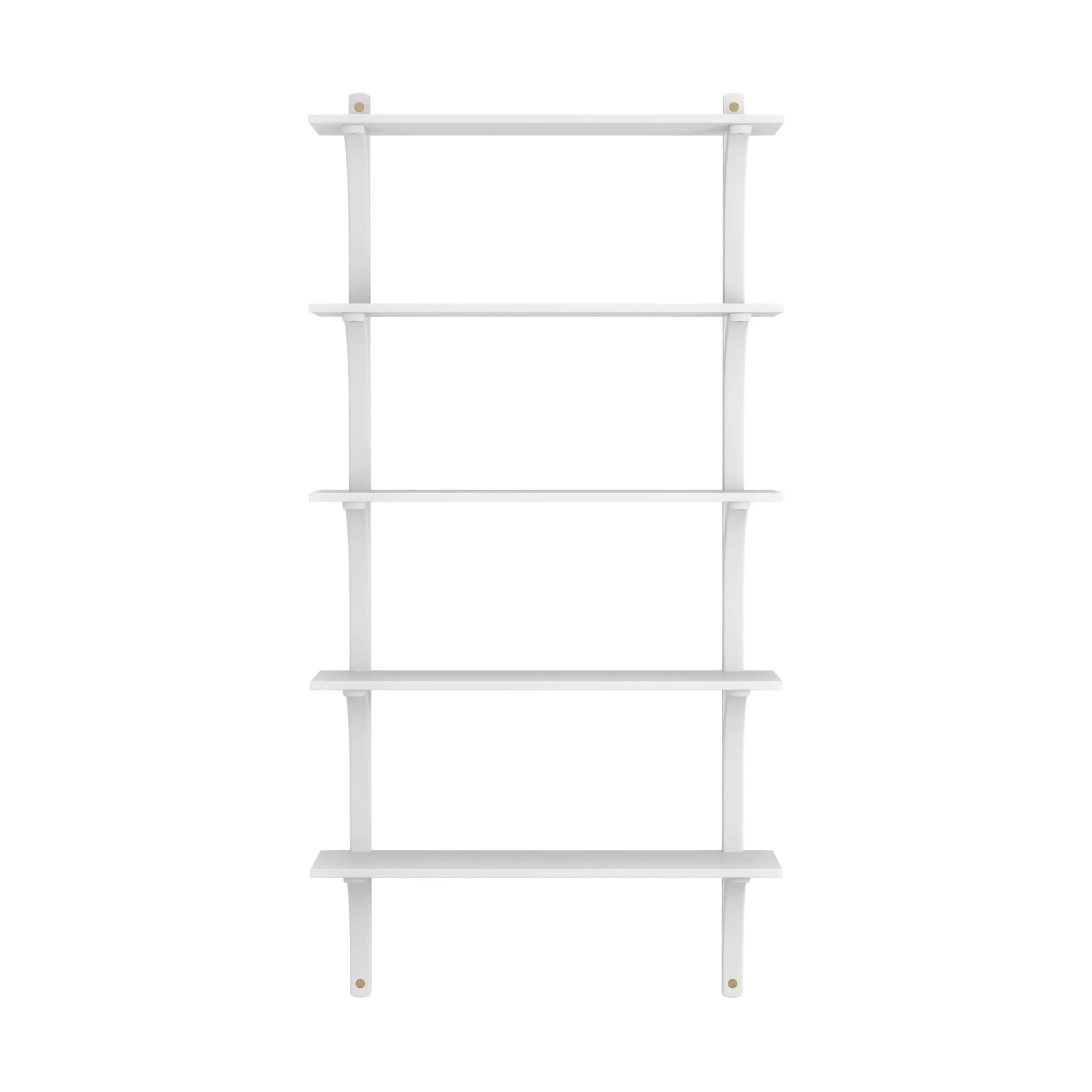 Levi shelf 5 shelves, White-stained ash-brass, 90 cm Swedese