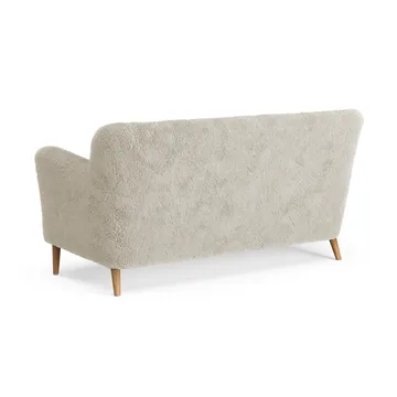 Nova 2-seater sofa sheepskin - Moonlight-oiled oak - Swedese
