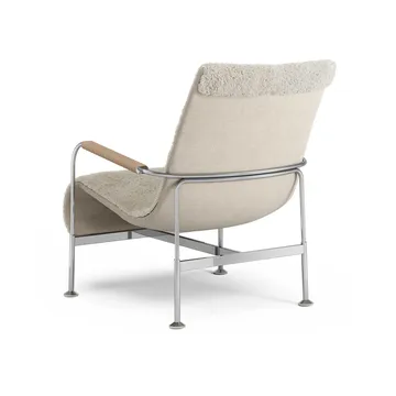 Serpentine armchair - Sheepskin Moonlight-chrome-Tärnsjö Nature - Swedese