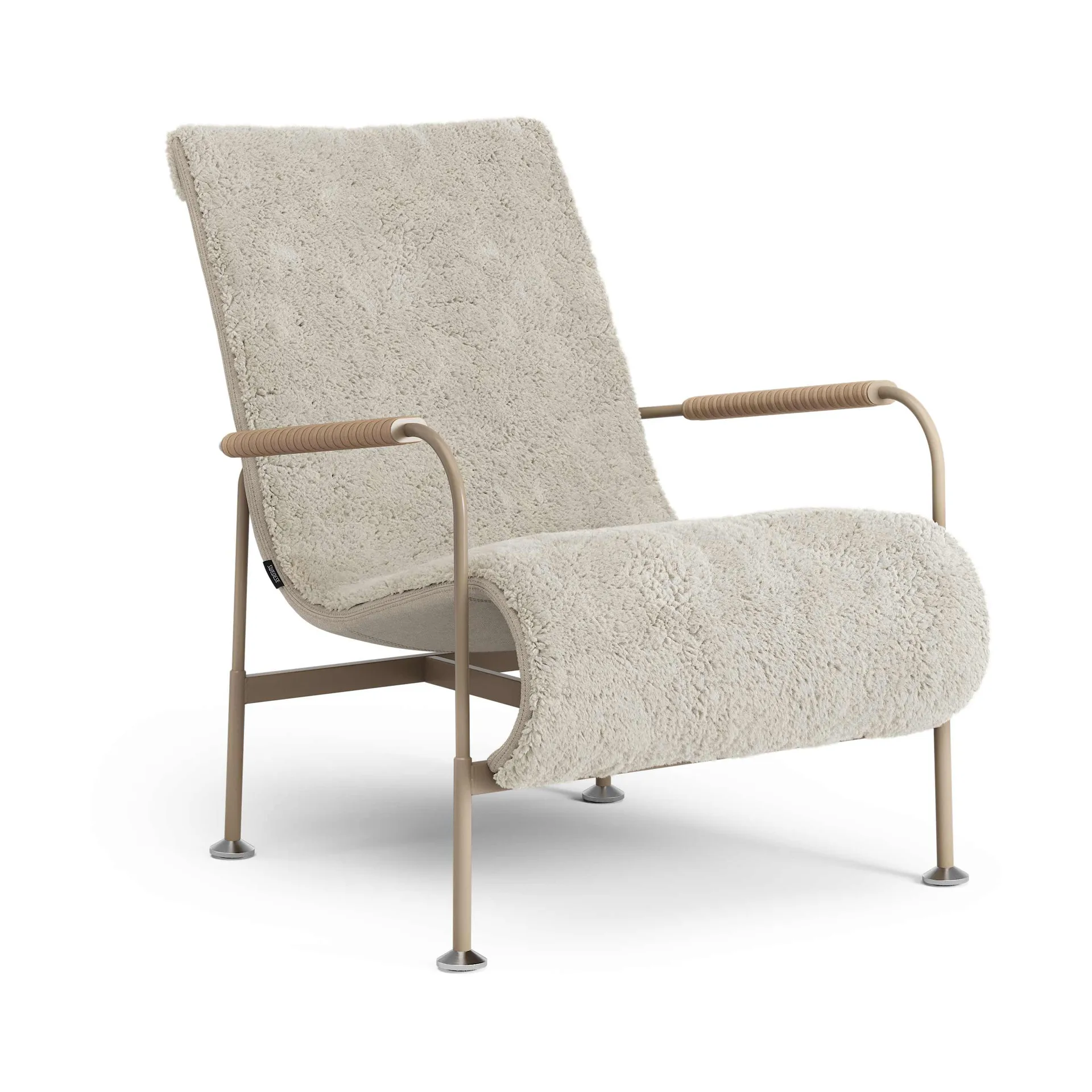 Serpentine armchair, Sheepskin Moonlight-nutmeg-Tärnsjö Nature Swedese