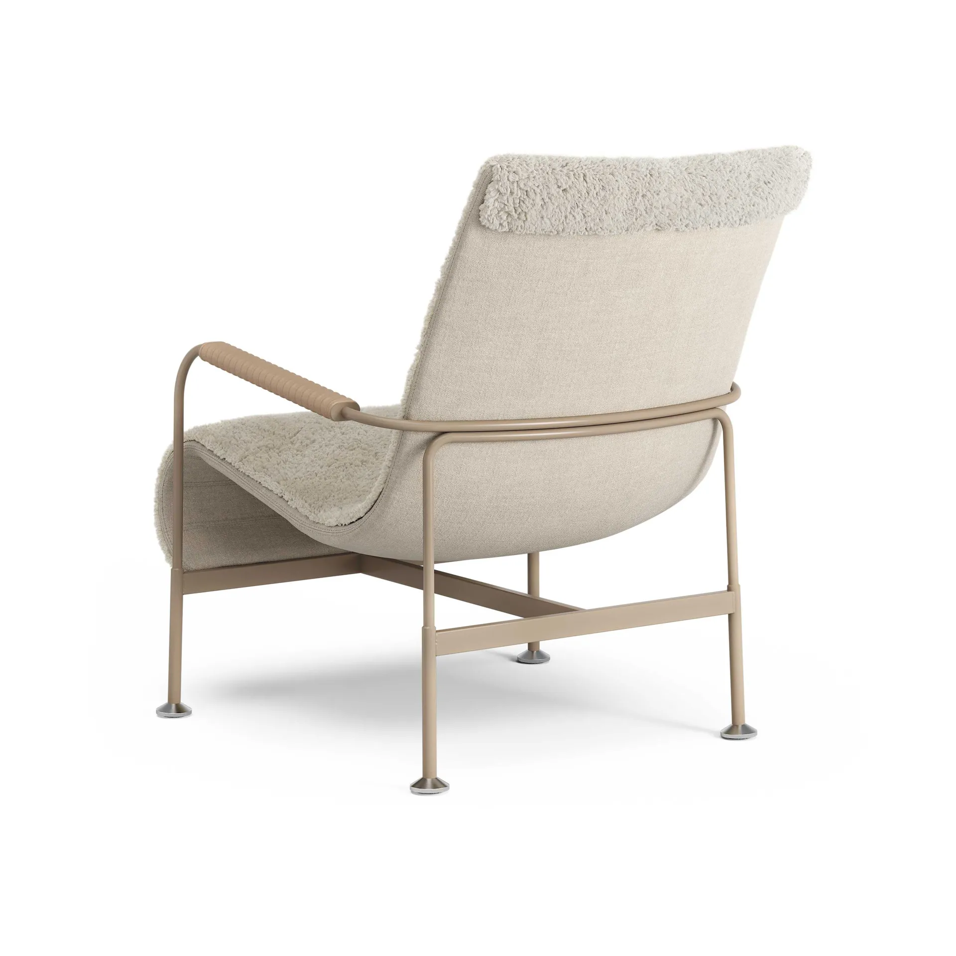 Serpentine armchair, Sheepskin Moonlight-nutmeg-Tärnsjö Nature Swedese