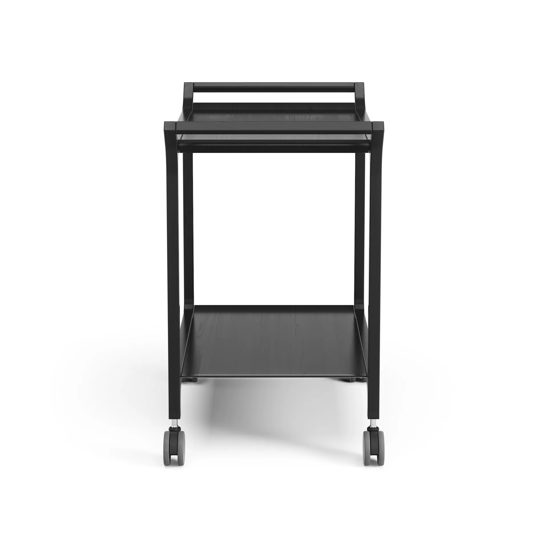 Teatime serving trolley, Ash black glazed Swedese