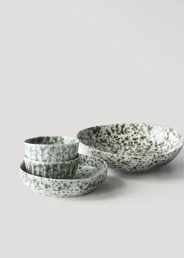 Rivoli salladsbowl medium Ø30 cm - Green splatter - Tell Me More