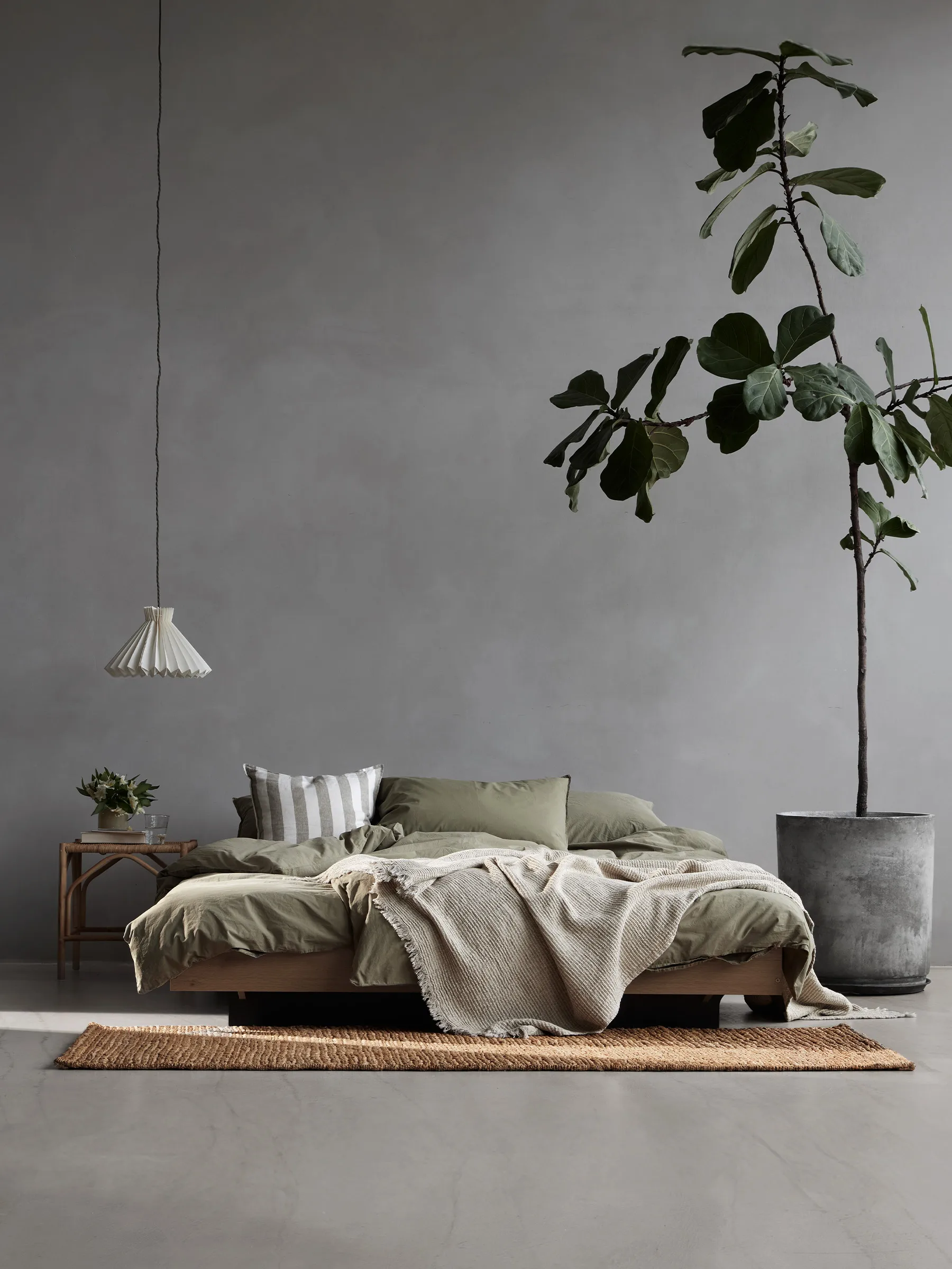 Tell Me More duvet cover cotton, Olive, 150x200 cm Tell Me More