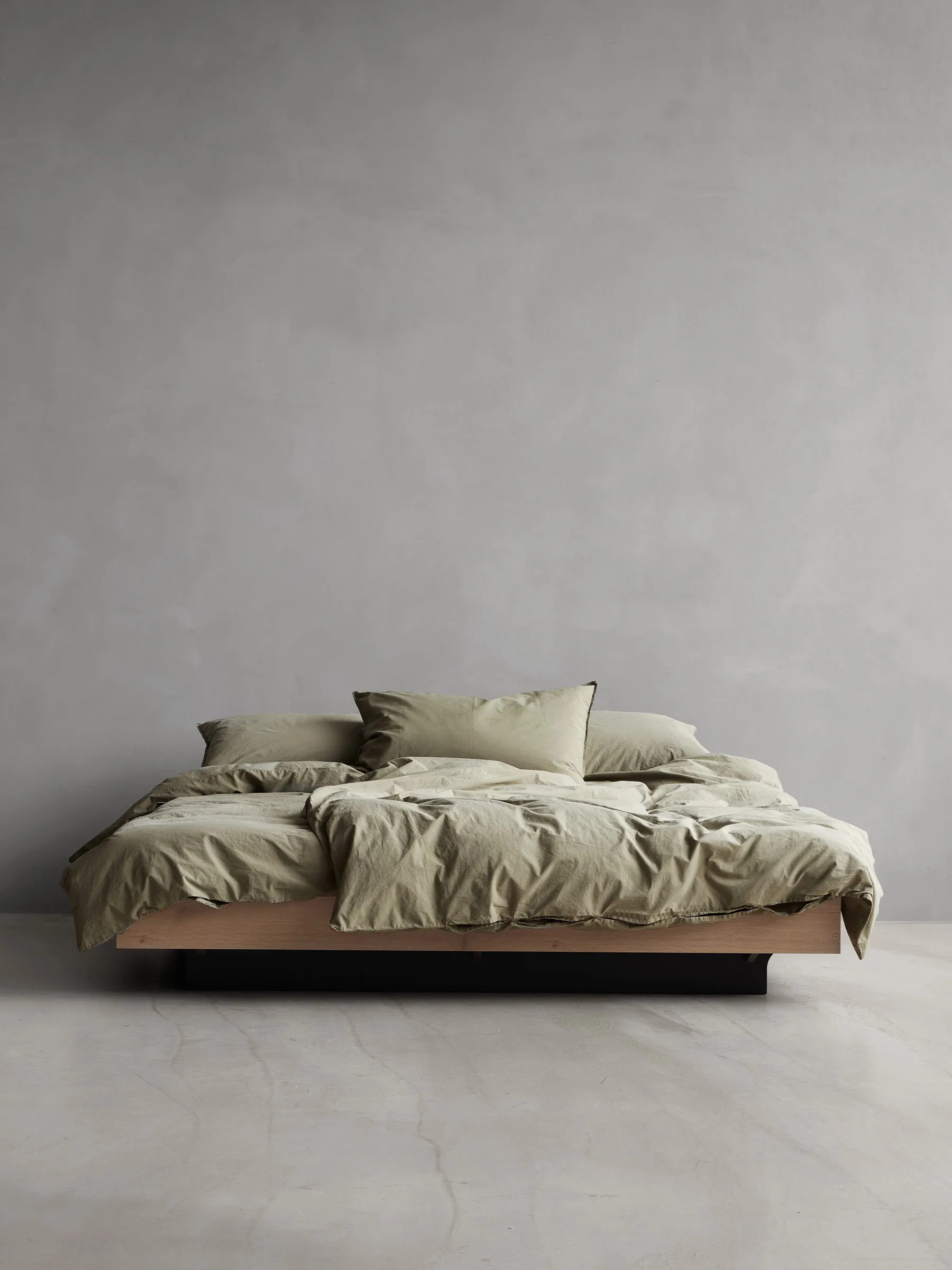 Tell Me More duvet cover cotton, Olive, 220x220 cm Tell Me More