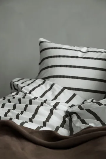 Tell Me More striped duvet cover cotton - Taupe, 240x220 cm - Tell Me More
