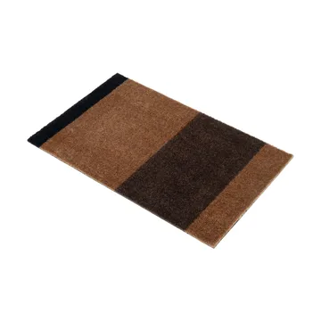 Stripes doormat horizontal - Cognac-dark brown-black, 40x60 cm - tica copenhagen