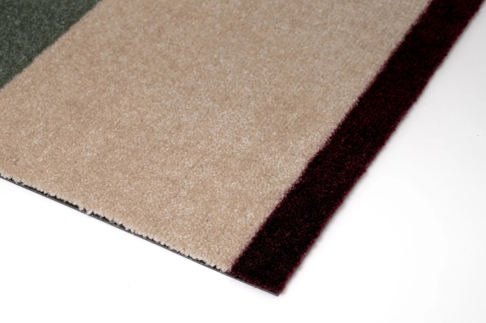Stripes doormat horizontal, Green-ivory-bordeaux, 40x60 cm tica copenhagen