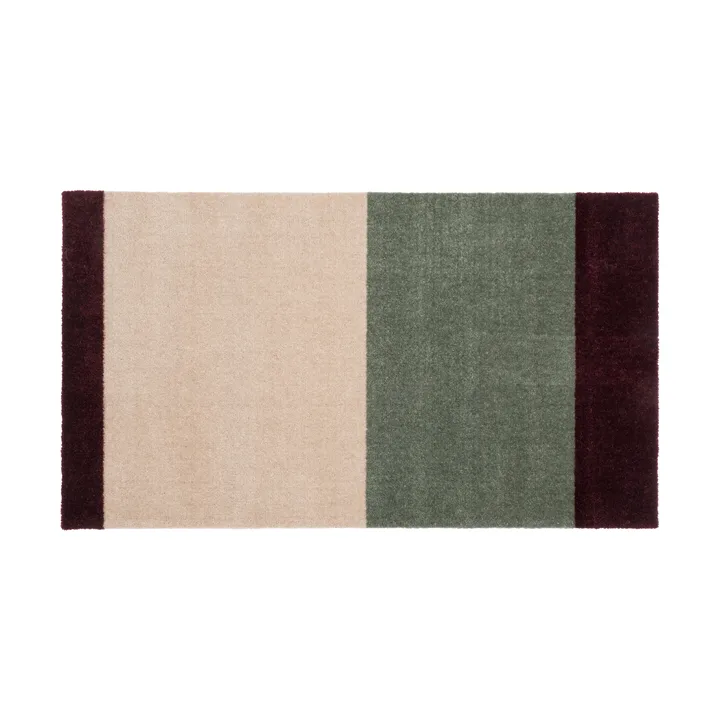 Stripes doormat horizontal - Green-ivory-bordeaux, 60x90 cm - tica copenhagen