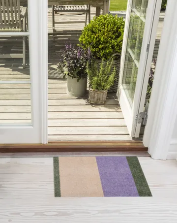 Stripes doormat horizontal - Lilac-ivory-green, 40x60 cm - tica copenhagen