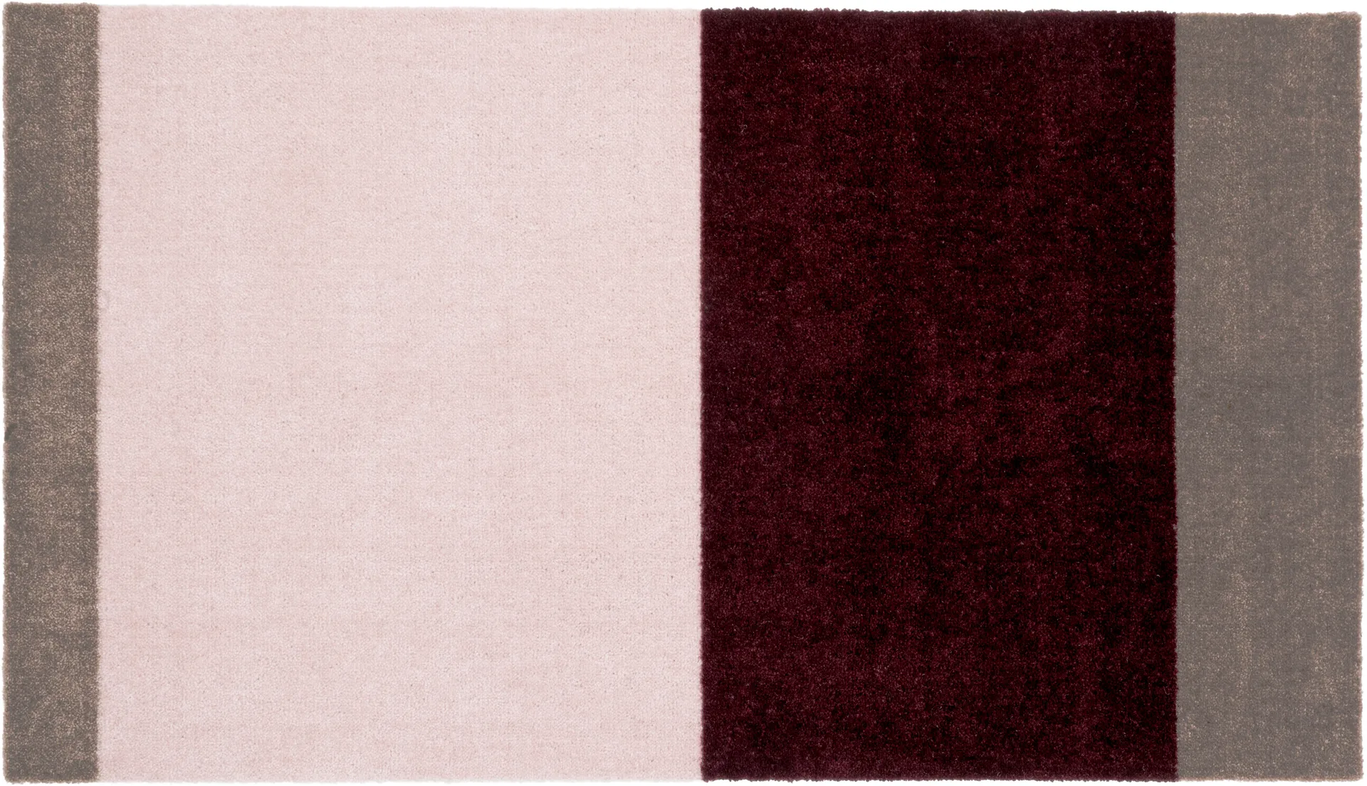 Stripes hallway rug horizontal, Bordeaux-rose-sand, 67x120 cm tica copenhagen