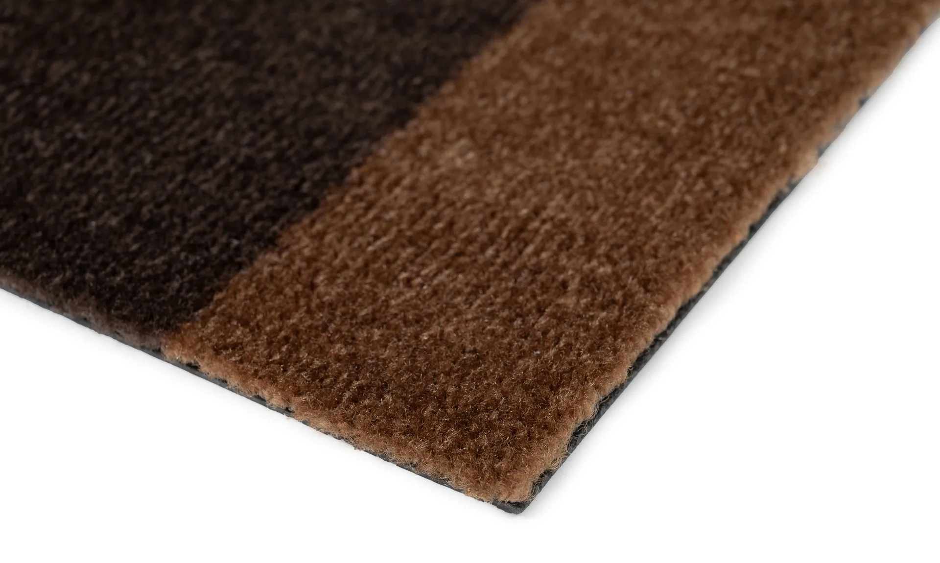 Stripes hallway rug horizontal, Cognac-dark brown-black, 90x130 cm tica copenhagen