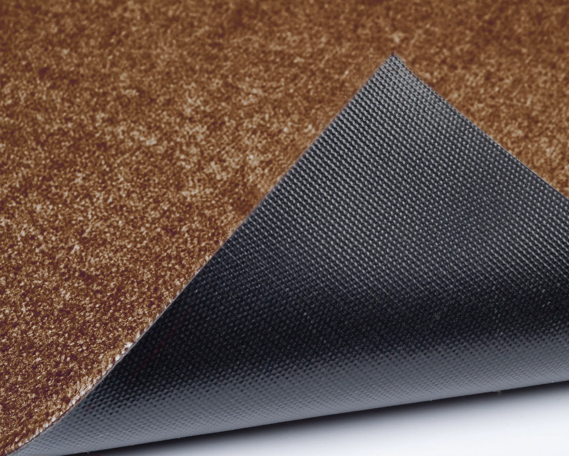 Stripes hallway rug horizontal, Cognac-dark brown-black, 90x130 cm tica copenhagen
