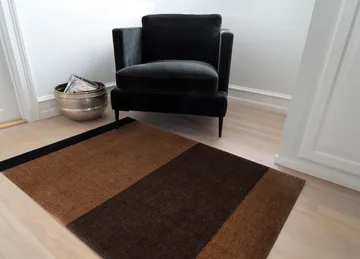 Stripes hallway rug horizontal - Cognac-dark brown-black, 90x130 cm - tica copenhagen
