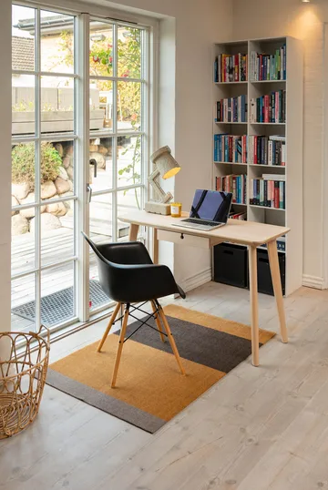 Stripes hallway rug horizontal - Dijon-brown-sand. 90x130 cm - tica copenhagen