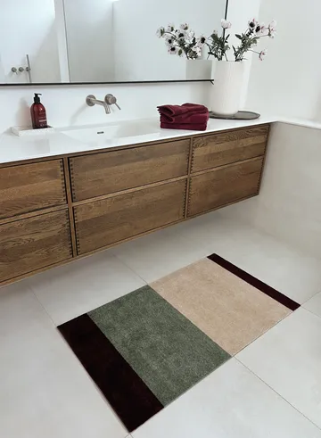 Stripes hallway rug horizontal - Green-ivory-bordeaux, 67x120 cm - tica copenhagen