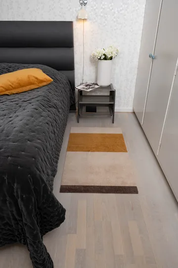 Stripes hallway rug horizontal - Ivory-dijon-brown. 67x120 cm - tica copenhagen