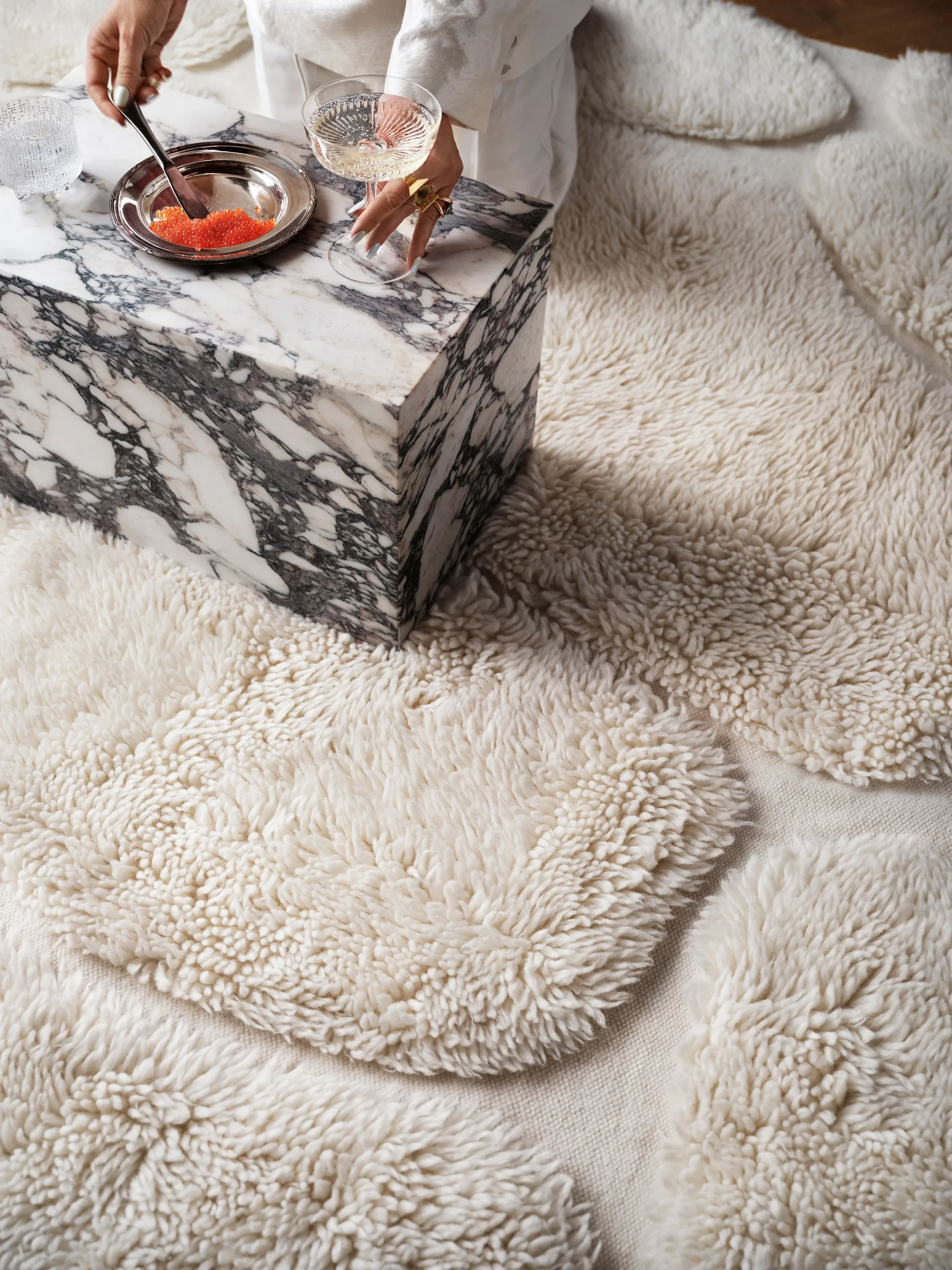 Kullin wool carpet 170x240 cm, Offwhite Tinted