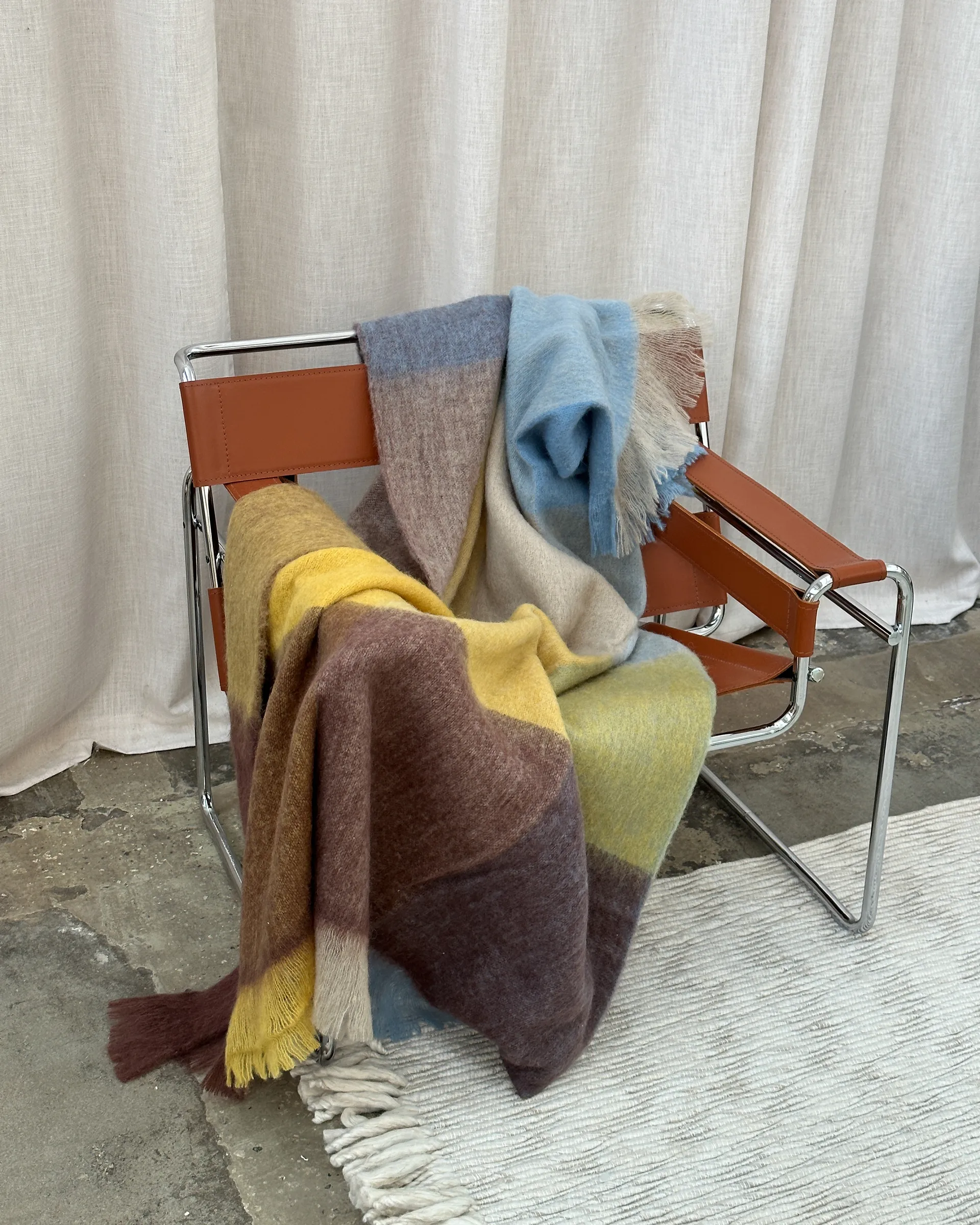 Lovstrand wool throw 130x170 cm, Brown-multi Tinted