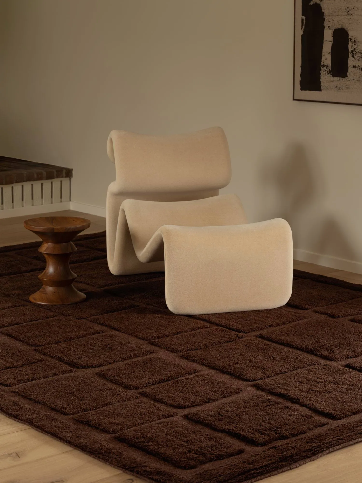 Wandel wool rug, Brown, 300x400 cm Tinted
