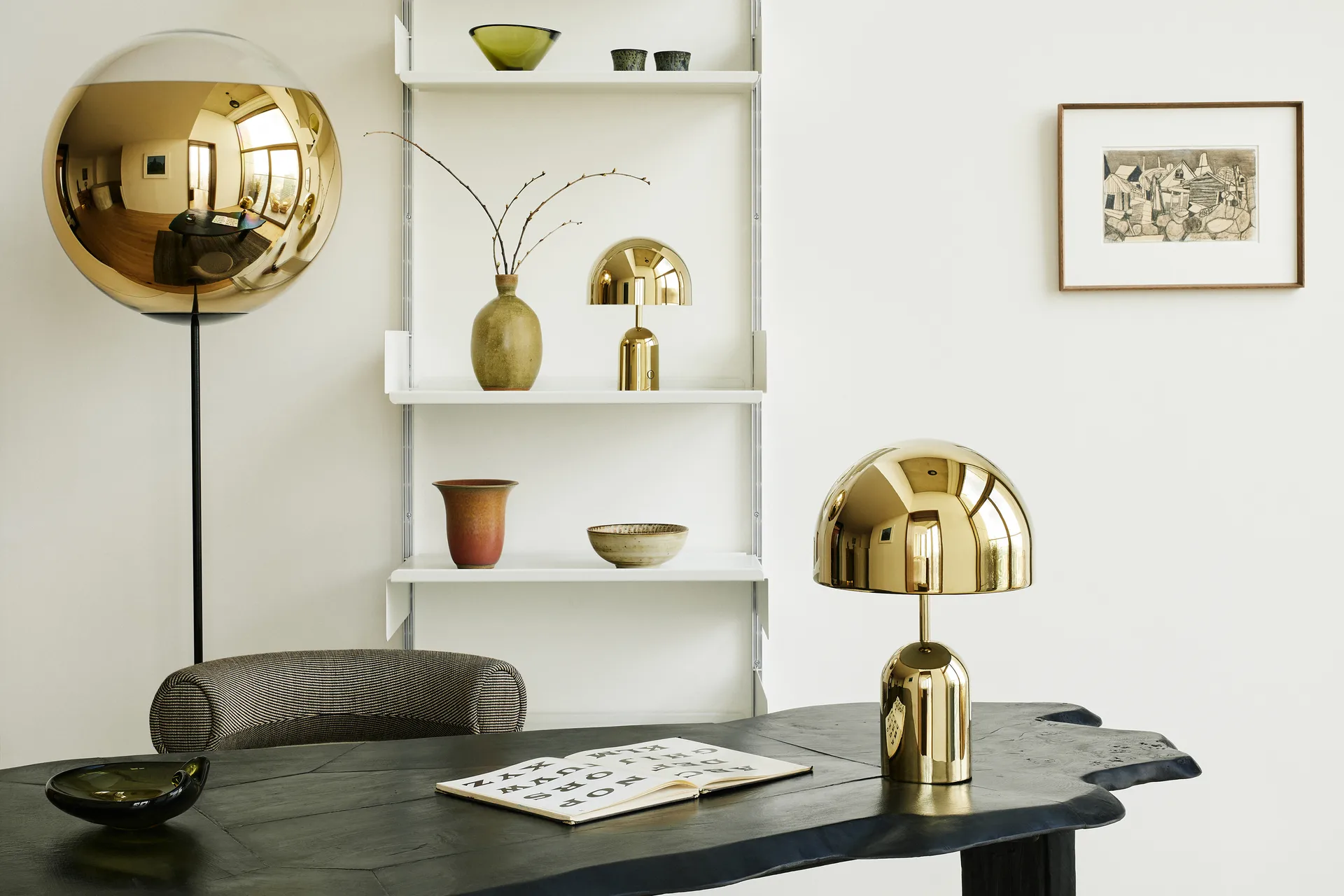 Bell Portable table lamp, Gold Tom Dixon