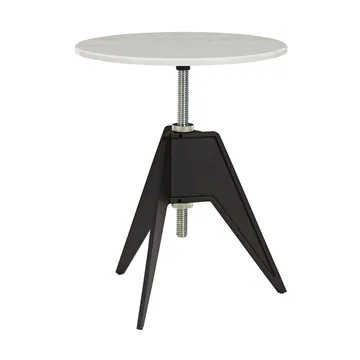 Screw café table Ø60 cm - White marble-cast iron - Tom Dixon