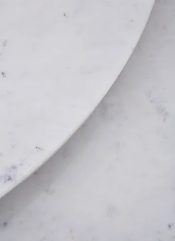 Screw side table Ø60 cm - White marble-cast iron - Tom Dixon