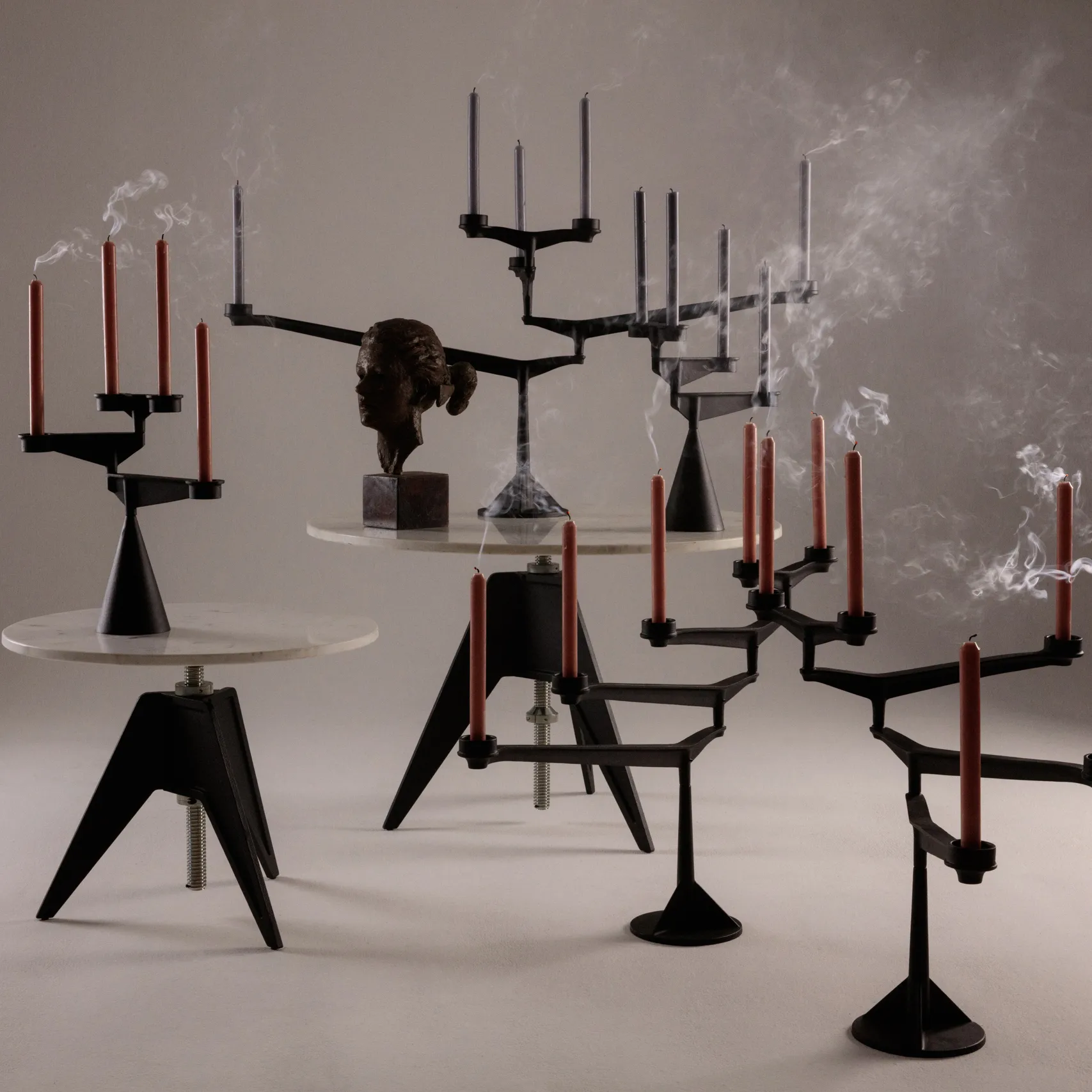 Spin candle holder mini, Black Tom Dixon