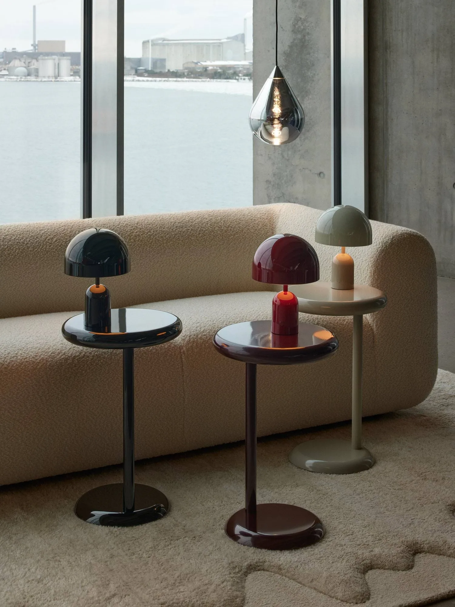 Spot side table, Burgundy, Ø55x33 cm Tom Dixon