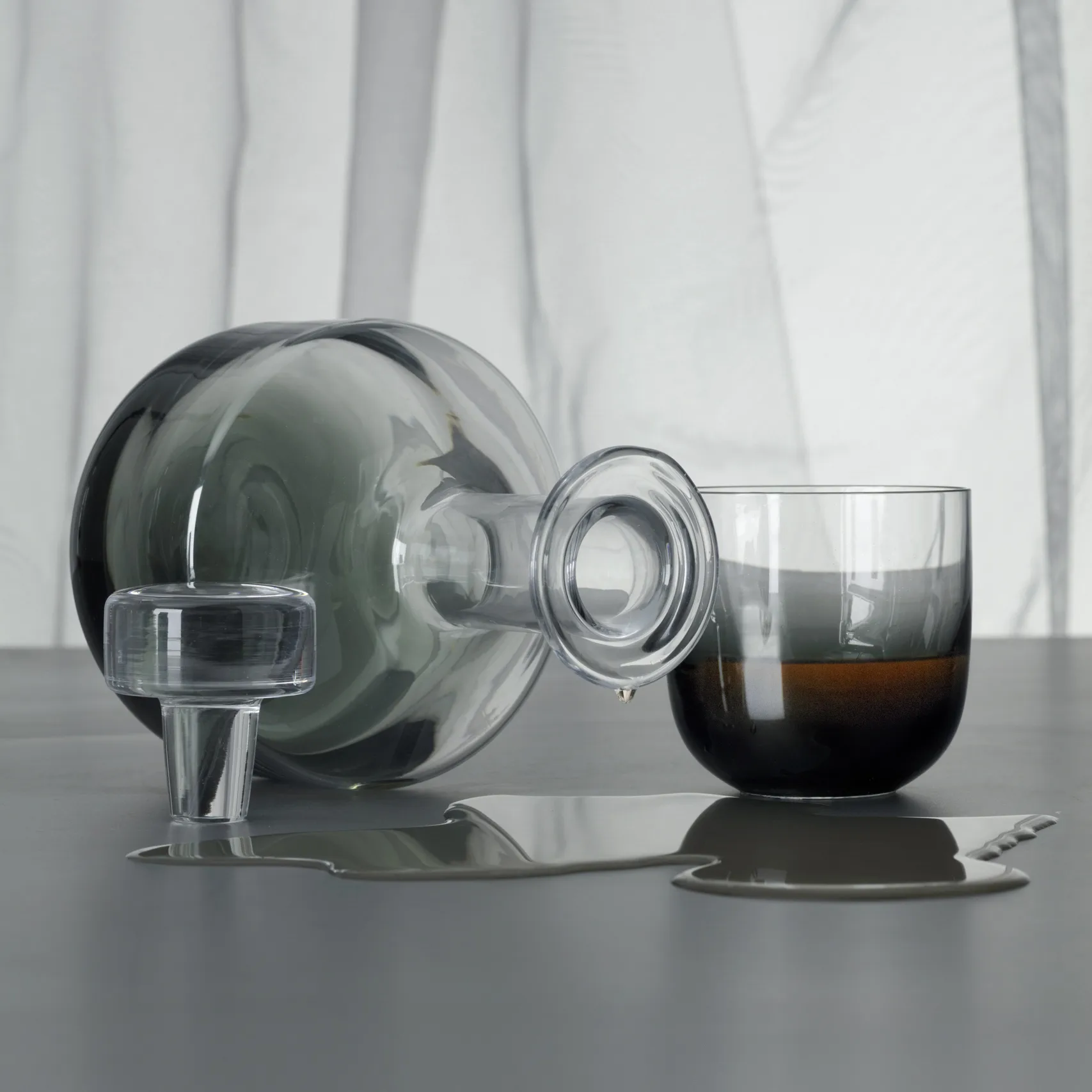 Tank whiskey glass 2-pack, black Tom Dixon