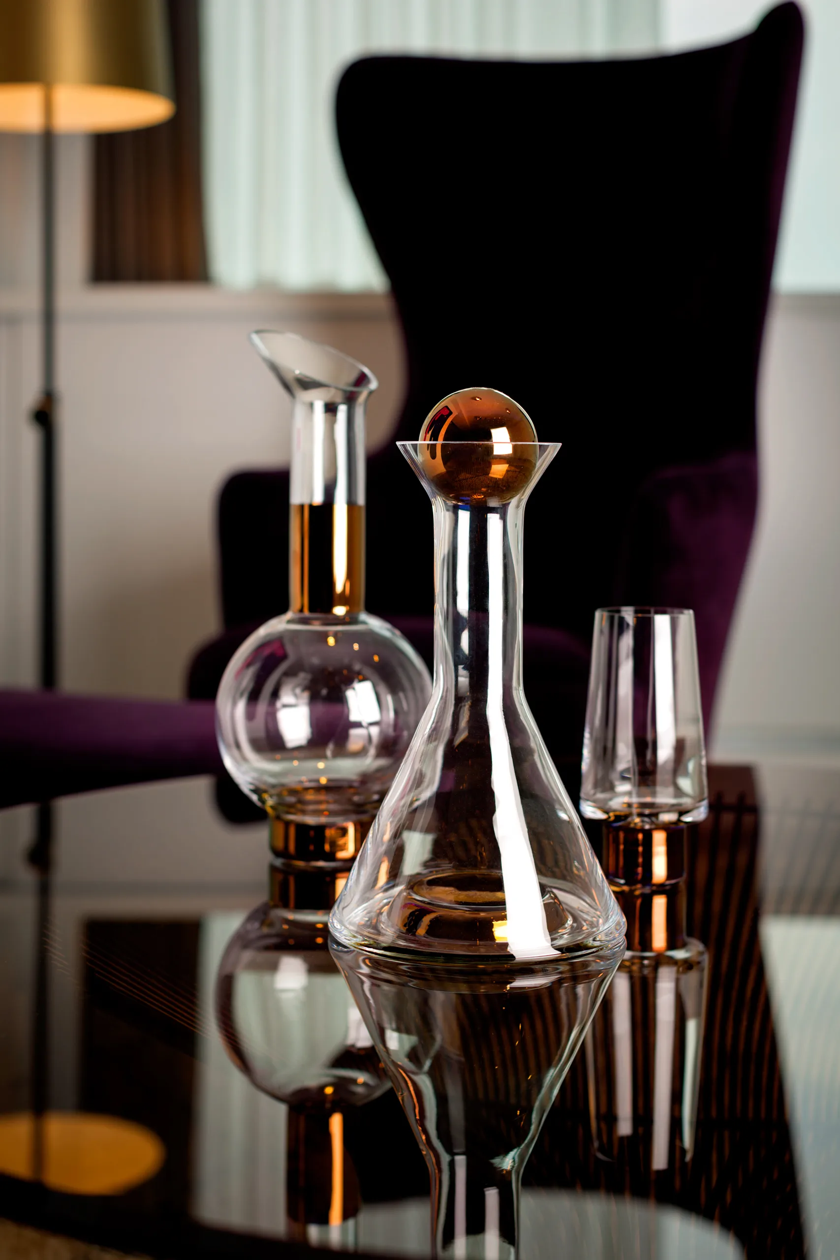 Tank wine carafe 1 L, Copper Tom Dixon