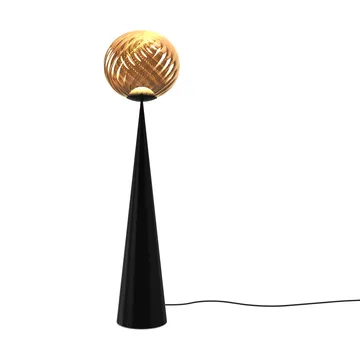 Whirl cone fat floor lamp - Gold-black - Tom Dixon