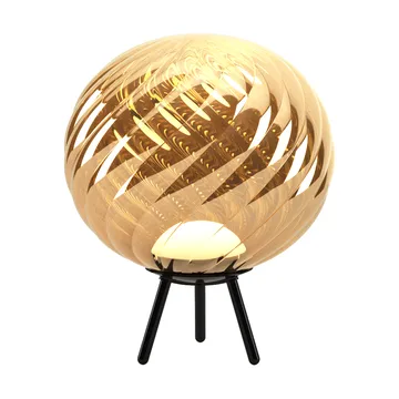 Whirl portable floor lamp - Gold-black - Tom Dixon