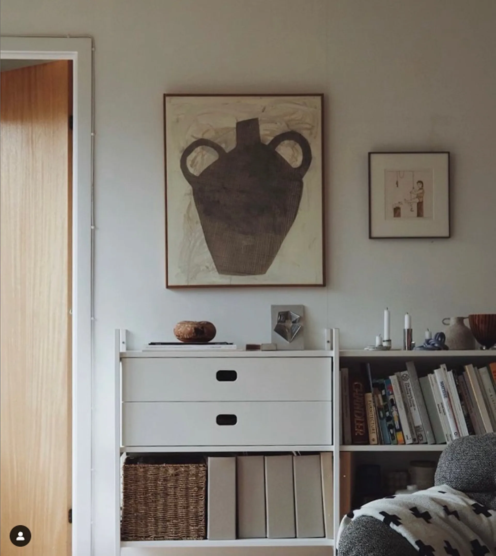 Portal bookcase small, White, 201 cm TÔNN furniture