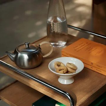 Alima NDS2 serving trolley - Lacquered oak-chrome - &Tradition