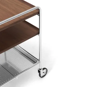 Alima NDS2 serving trolley - Lacquered walnut-chrome - &Tradition