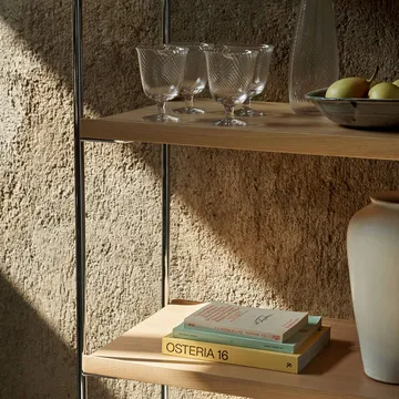 Alima NDS6 shelf - Lacquered oak-chrome - &Tradition