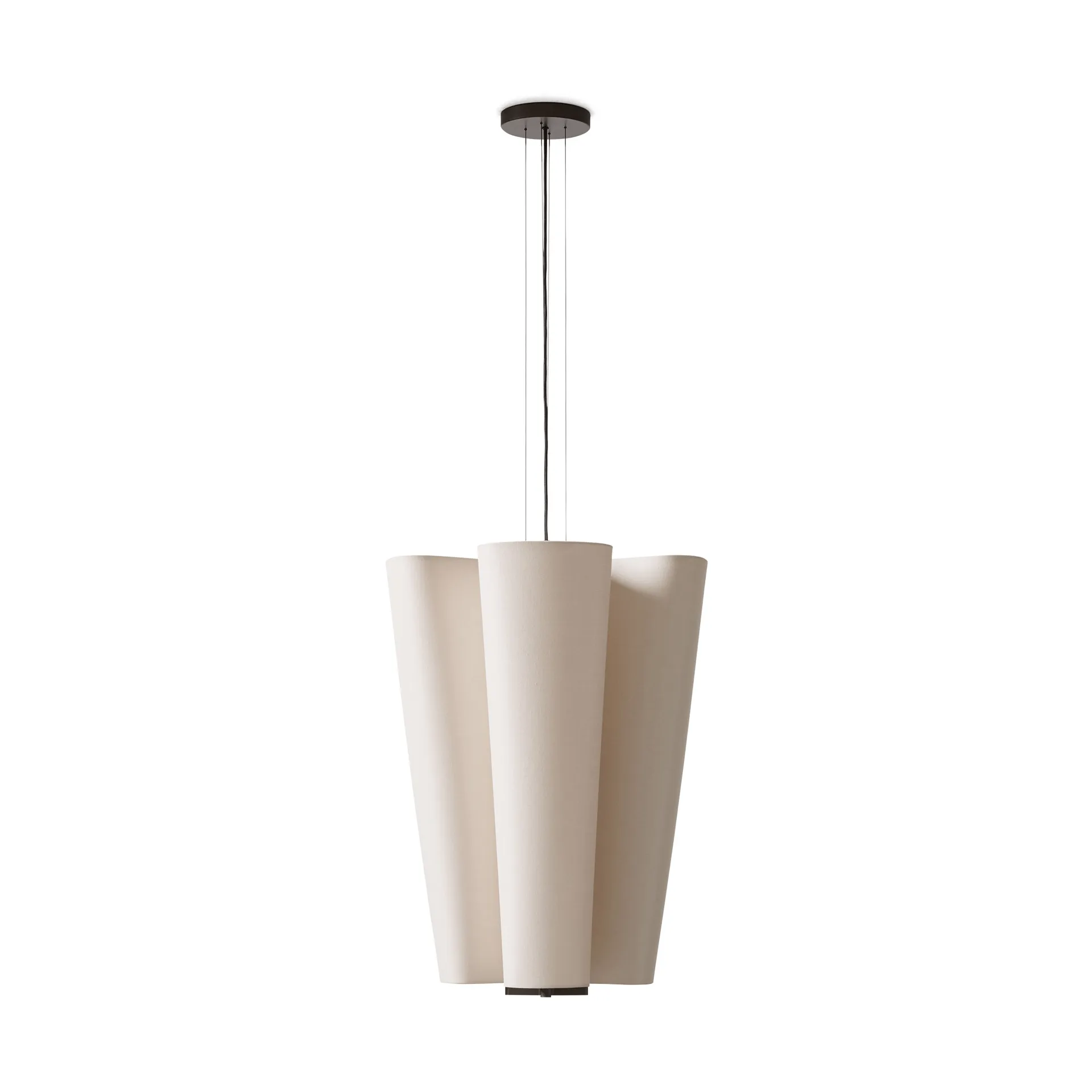 Bella chandelier pendant lamp, SC115, Bronzed & Soft Canvas, Ø54 cm &Tradition