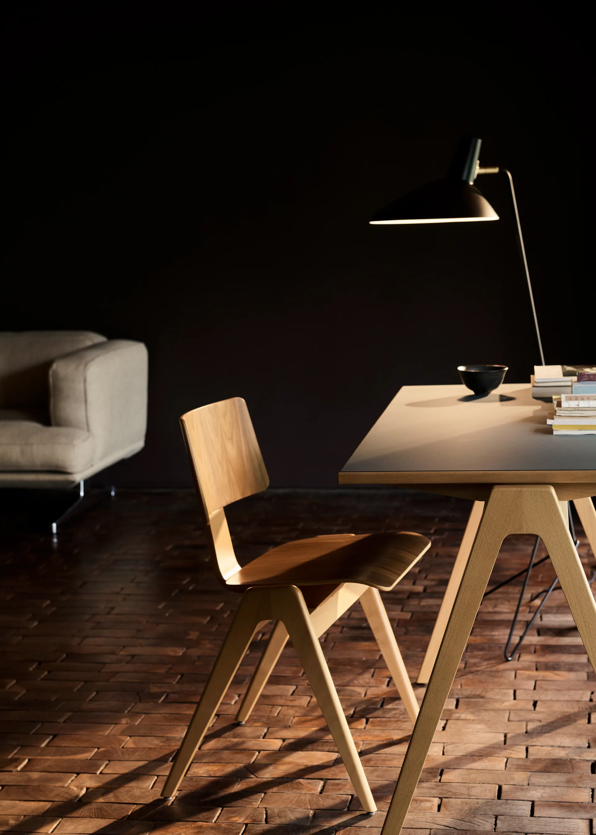 Daystak RD2 dining table 122x71x61 cm, Honey stained beech &Tradition