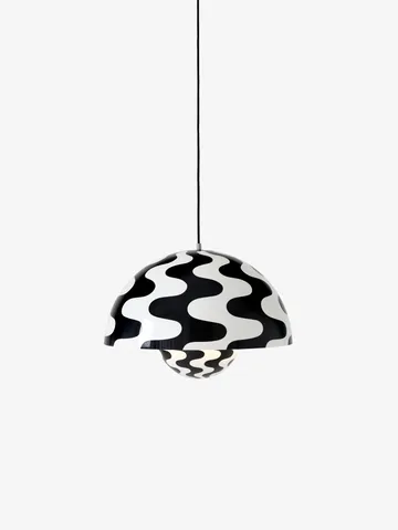 Flowerpot VP2 pendant lamp big - Black-white pattern - &Tradition