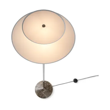 Gio LN 28 floor lamp - Dark chrome, marble - &Tradition