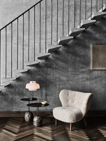 Lato side table LN8 - Warm black-Emparador marble - &Tradition